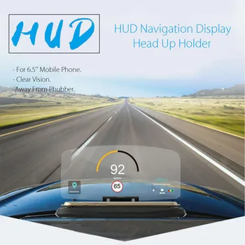 Univerzálny Auto rýchlosť HUD Head Up Display Projektor Telefón, Navigáciu, Smartphone Držiak GPS HUD Displej Telefónu Držiak GPS Projektor