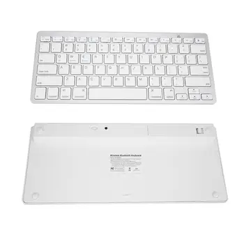 Striebro Ultra-slim 78 Kľúče, Bezdrôtová Bluetooth Klávesnica Pre Vzduch pre ipad Mini pre Počítač Mac s PC Macbook iBook