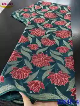 NIAI Swiss Voile Čipky Vo Švajčiarsku v roku 2020 Kvalitných Afriky Suché Čipky Textílie Punč Diery Bavlna Čipky Pre Strany XY3284B-1