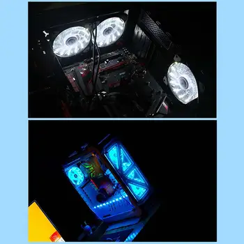 12 cm Ultra Tichý LED Prípade Fanúšikov Svetlo Až 15 Led Chladenie Anti-Vibračná PC Počítač Chladiča Ventilátor Chladiča Nový Príchod