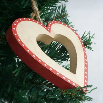 Vianočné dekorácie dodávok, prírodné drevo stromu star srdce Visí Ozdoby Vonkajšie vianočné prívesok pre domáce Festival Strany