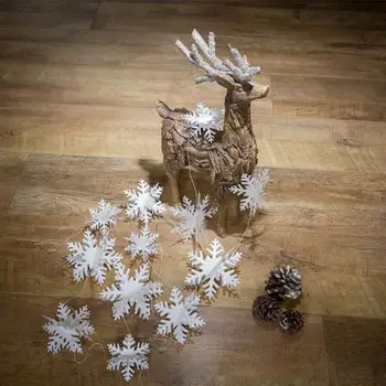 12PCS 3D Biele snehové Vločky, Vianočný Stromček, Ozdoby na Vianočný Strom Závesné Dekorácie Papier Snow Flake Girlandy na Vianočné Závesné Dekor