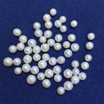 5 ks Prírodné sladkovodné perly Perličiek okrúhly tvar Otvoru Besds k tomu, DIY šperkov náhrdelník náramok príslušenstvo 6-8 mm