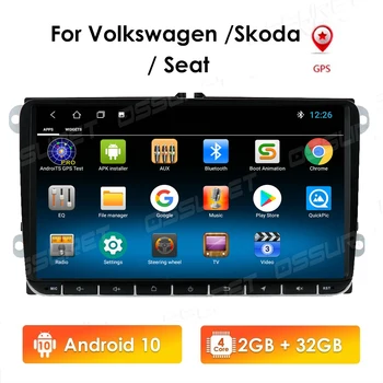 OSSURET 2 Din Android 10 autorádio, Multimediálny Prehrávač, GPS Pre VW, Volkswagen Golf, Polo, škoda rapid octavia Rádio Tiguan Passat b7