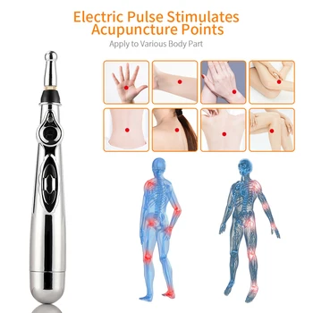 9 Úrovní Smart Akupunktúrny Bod Senzor Pero Tváre, Tela Presné Laserové Terapie Liečiť Masér Meridian Energie Pero Úľavu Bolesti