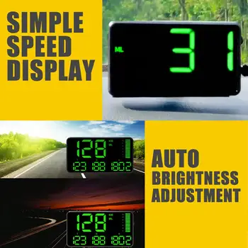 Automobilová GPS Tachometer Hud Zobrazenie prekročenia rýchlosti Výstražný Systém na čelné Sklo Projektor Auto Alarm Systém C80 5.5 Palcový Head-Up Display C60