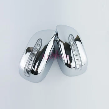 Pre Toyota Yaris 2005-2012 Bočné Zrkadlo Kryt Zozadu Prekrytie S Turn Singal LED Lampa Auto Styling chrómové Doplnky