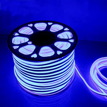 GD LED Neon Pásy Svetla 220V LED Lano Svetlo IP68 Vodotesný LED Neon Páska Flexibilné LED lano Svetlo 120LEDs/ Meter LED, Neónové svetlo