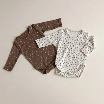 2020 Jar Leto Detské Oblečenie 2ks Spp + Šaty kórejský Baby Dievčatá Oblečenie Bavlnená Košieľka a Kvetinové Kombinézach Šaty Vybavy