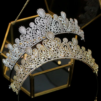 Asnora Princezná strany svadobné koruna vysokej kvality zirconia vlasy príslušenstvo lásky, svadobné hostiny, príslušenstvo