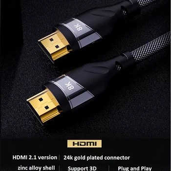 8K HDMI Kábel V2.1 60 hz 1080P 3D High Speed HDMI Lightning Typ C Kábel Pre iphone, iPad, Laptop Notebook UHD FHD Xbox, PS3, PS4