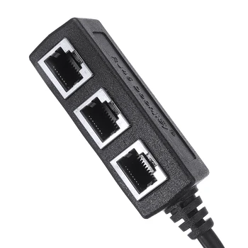Nový Príchod RJ45 1 až 3 Internetu Kábel siete Ethernet Splitter pre PC, Notebook, Kvalitný Sieť LAN Extender Konvertor Plug