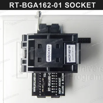 RT-BGA162-01 Adapter EMMC sídlo EMCP162 EMCP186 BGA162 Zásuvka Pre RT809H Programátor