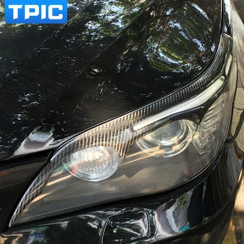 TPIC 3D Auto Styling na BMW e60 5 séria Uhlíkových Vlákien Svetlometu obočie, očné viečka Predných Svetlometov Obočie Výbava Kryt Príslušenstvo