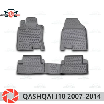Podlahové rohože pre Nissan Qashqai J10 2007-koberce protišmyková pu nečistoty ochranu interiéru vozidla styling príslušenstvo