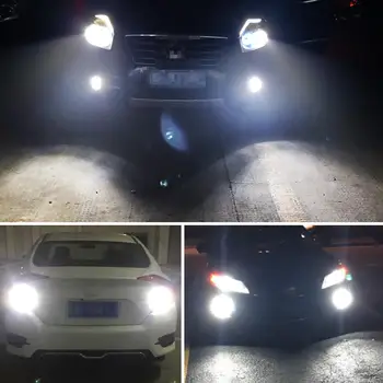 2 ks Super Svetlé H1 H3 LED Žiarovka 15SMD 2835 Auto Hmlové Svetlá Deň Jazdy Beží Svetlo Automobily Lampa 6000K White12V