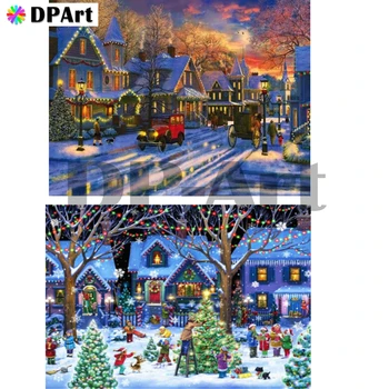 Daimond Maľby Plné Námestie/Kolo Vŕtať Snehu Scény Veselé Vianoce 5D Diamond Výšivky Maľovanie Cross Stitch MosaicM1820