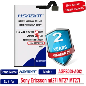 HSABAT Nové 3000mAh AGPB009-A002 Mobilný Telefón Použitie Batérie pre Sony Ericsson mt27i MT27 MT27i Batérie pre sony Xperia Sola Batérie
