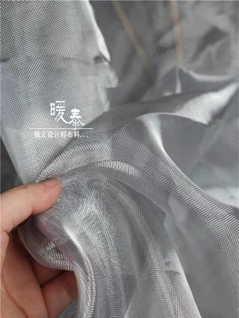 Pôvodné Nylon Mesh Tkanina Imitácia Kovové Tuhý Gázy DIY Modlelling Dizajn Interiéru Fáze Oblečenie Šaty Textílie Dizajn