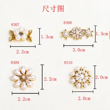50PC Anti-Zlatá farba Medi Materiál Imitácia Perly Kvetinové Kúzlo Crystal Prívesok na Svadbu/na Vlasy DIY Šperky Čo veľkoobchod