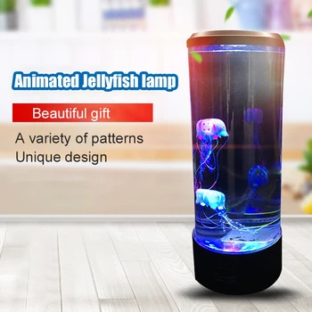 Najnovšie Medúzy Lampy s farebnou Zmenou Svetlá Umelé Mini Akvárium Nočné Svetlo Romantické Darčeky na Vianoce, Narodeniny