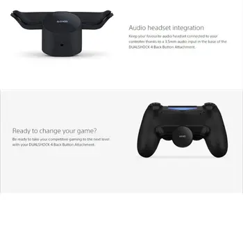 ABS Náhrada Za PS4 Gamepad Tlačidlo Späť Upevnenie Ovládača Zadné Tlačidlá Farba Čierna