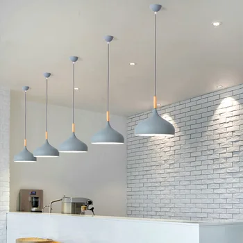 Moderný prívesok svetlá pandant lampa nordic loft štýl dizajnu visí lampa dreva jedáleň kuchyňa domova svietidlá