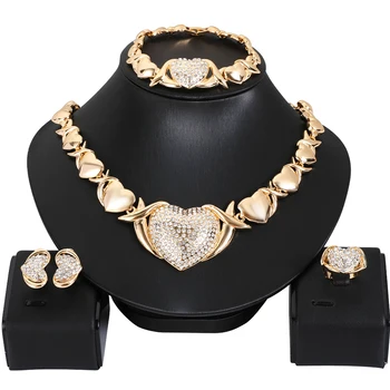 Ženy Dubaj Šperky Sady Luxusné Svadobné Nigérijský Svadobné Afriky Korálky Šperky Set Kostým Nový Dizajn