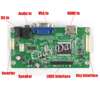 HDMI VGA Audio LCD Radič Rada pre 15.6