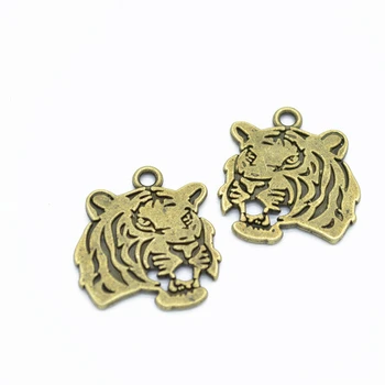 22pcs Hlava Tigra Charms DIY Šperky Čo Prívesok Fit Náramky, Náhrdelníky, Náušnice, Ručné Remeslá