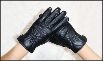 Detské kožené rukavice chlapci a dievčatá z ovčej rukavice teplé zimné plus hrubé velvet rukavice žiakov kožené rukavice 2020 nové