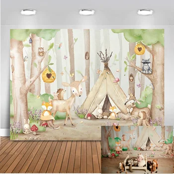 Fotografie pozadie novorodenca fotenie jungle safari lesa party dekorácie pozadie pre photo booth studio zvieratá