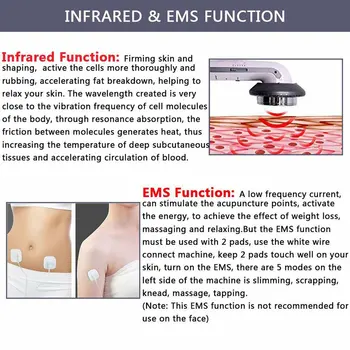 Ultrazvukové Kavitácie EMS Telo, prípravkov na Chudnutie, Masér chudnutie a Proti Celulitíde Fat Burner Galvanic Infračervené Ultrazvukové Vlny Terapia