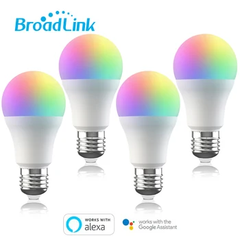 Broadlink LB27 R1 Smart WiFi Žiarovky E27 10W RGB LED Žiarovka Lampa Pre Smart Home Kompatibilný so Alexa Google Asistent IFTTT