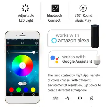 Wifi Led Stropné svietidlo S Diaľkovým ovládaním bluetooth Reproduktor Moderné Aplikácie Stmievateľné RGB Hudby Stropné Svietidlá pre Spálne, Obývacie