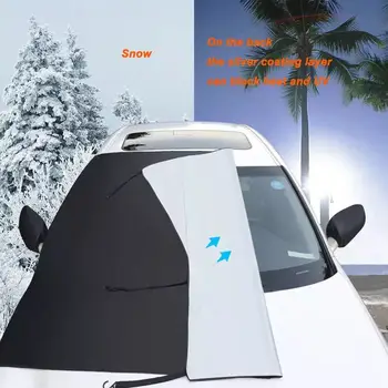 V Zime Auto Snehu Štít Čelného Skla Snehovej Pokrývky Slnečník Nepremokavé Chránič Proti Snehu Auto Čelného Okna Kryt