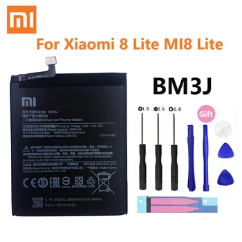 Pôvodný Xiao Mi Batériu Telefónu BM3J 3350mAh pre Xiao Mi 8 Lite Vysoko Kvalitné Náhradné Batérie + Bezplatné Nástroje