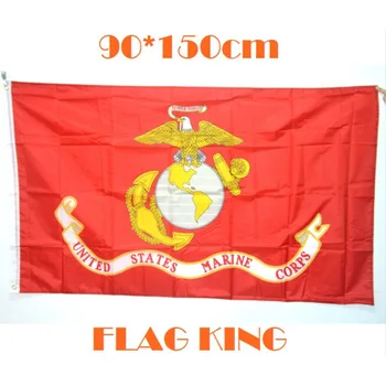 Šijacie Proces Stene Visí Ozdoby Prípade Dodávky Mosadz osadené priechodkami Bunting Bannery Domácej Strany US Marines Zástavy Vlajky 90*150 cm