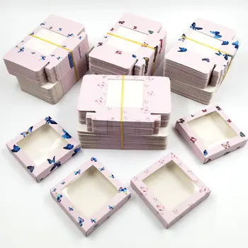 NOVÉ 50/100ks Prázdny Mihalnice Obal Mäkké Papierové Lash Box Dizajn motýľ pre 25 MM Prúžok Riasy 3D Noriek Riasy Bez zásobníka