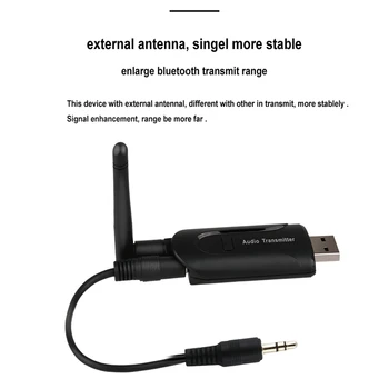 B5 Bezdrôtová Hudby Audio Vysielač Stereo Bluetooth 4.0 Vysielač S Anténou CSR8670 pre TV Prenosné DVD PC