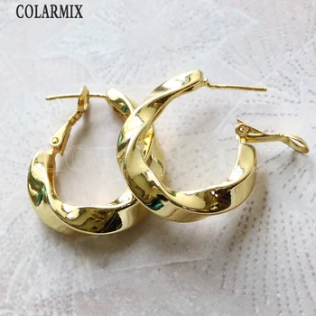 8 párov commom tvar hoop náušnice zápästie kovov kvalitné zlata plné módne šperky pre ženy 51075
