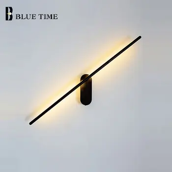 Barthroom Lampy Čierne Moderné Nástenné Svietidlo 70 CM 8W Sconce Nástenné svietidlo led Lesk Pre Nočné Svetlo, Obývacia izba, Spálňa Zrkadlo Svetlá