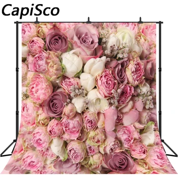 Capisco 3D Ruže, Kvety Stenu Svadobný Portrét Dieťa Fotografie Prostredí Vlastného Fotografického Pozadia Pre Photo Studio