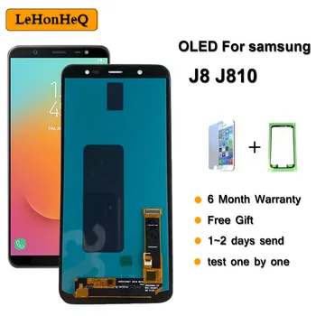 OLED LCD Samsung Galaxy J8 2018 J810 J810F J810Y LCD Displej dotykový Displej Digitalizátorom. Montáž Pre samsung J810 LCD Displej