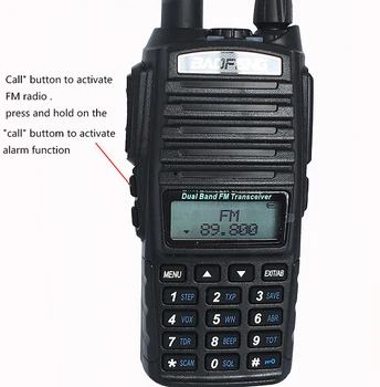 Profesionálny duálny pásmo vhf uhf Walkie Talkie 10km PTT Vox Pre Prenosné Rádio CB Stanice Šikovný rádio uv82 baofeng uv-82 handphone