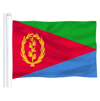 2018 teplej predaja Eritrea(ER) Vlajka Polyester Vlajky 5*3 FT 150*90 CM Všetky farebné Logá