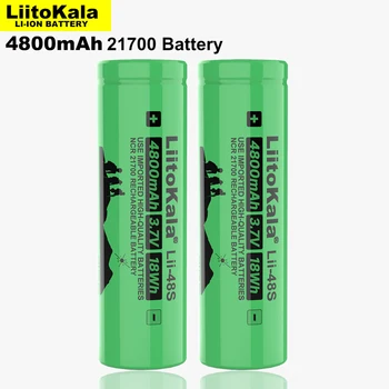 1-4pcs LiitoKala Lii-48S 3,7 V 21700 4800mAh li-lon Nabíjateľná Batéria 9.6 moc 2C Miera Vypúšťania ternární lítiové batérie