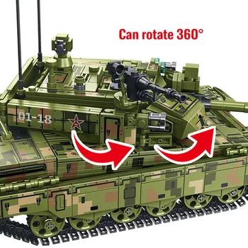 1144 Ks Vojenských 99A Hlavný Bojový Tank Model Stavebné Bloky Mesto WW2 Vojak, číselné Údaje Vzdelávania Tehly Hračky Pre Deti,