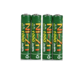 2 KS, Niklu, zinku 1000mWh 1,6 V AAA Batérie Nabíjateľná Batéria