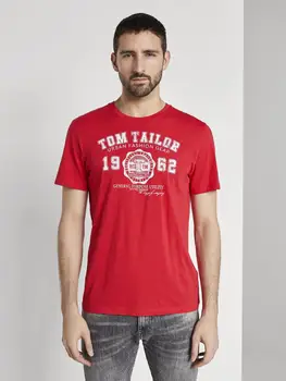 Pánske tričko Tom Tailor 662476 svetlé leto vesta na každý deň módne, s potlačou s nápisom krásne za prácu športový mäkké bavlnené pohodlné farby klubu mládeže jednoduché bežné Fitness V krku